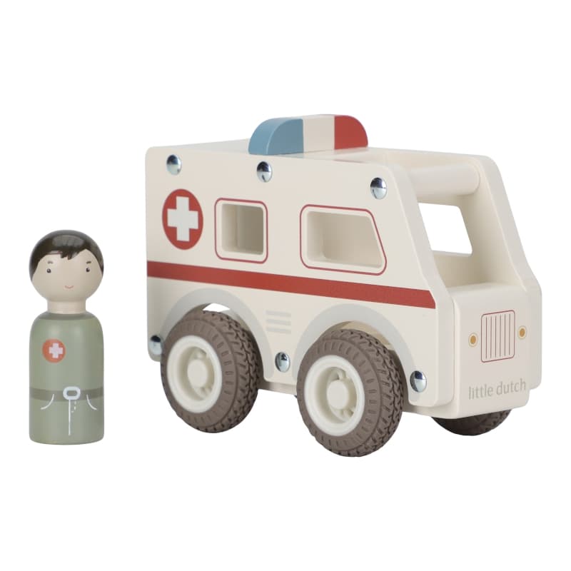 Ambulance en Bois Fsc, little dutch — vue 3 sur 6