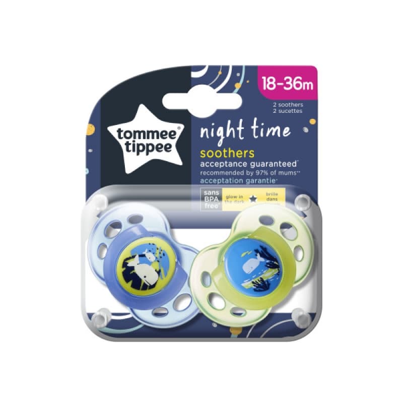 Sucette Ctn Nuit 18m+ Mixte X2, tommee tippee 18-36m — vue 3 sur 4