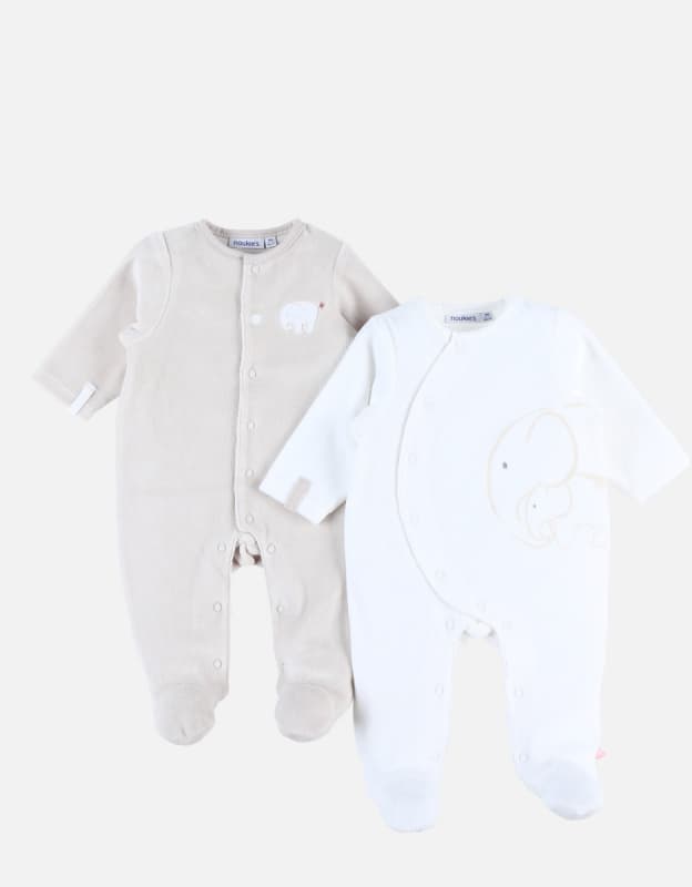 Naissance Set Dors Bien Velours 2x, naissance noukies beige 1m été 2024