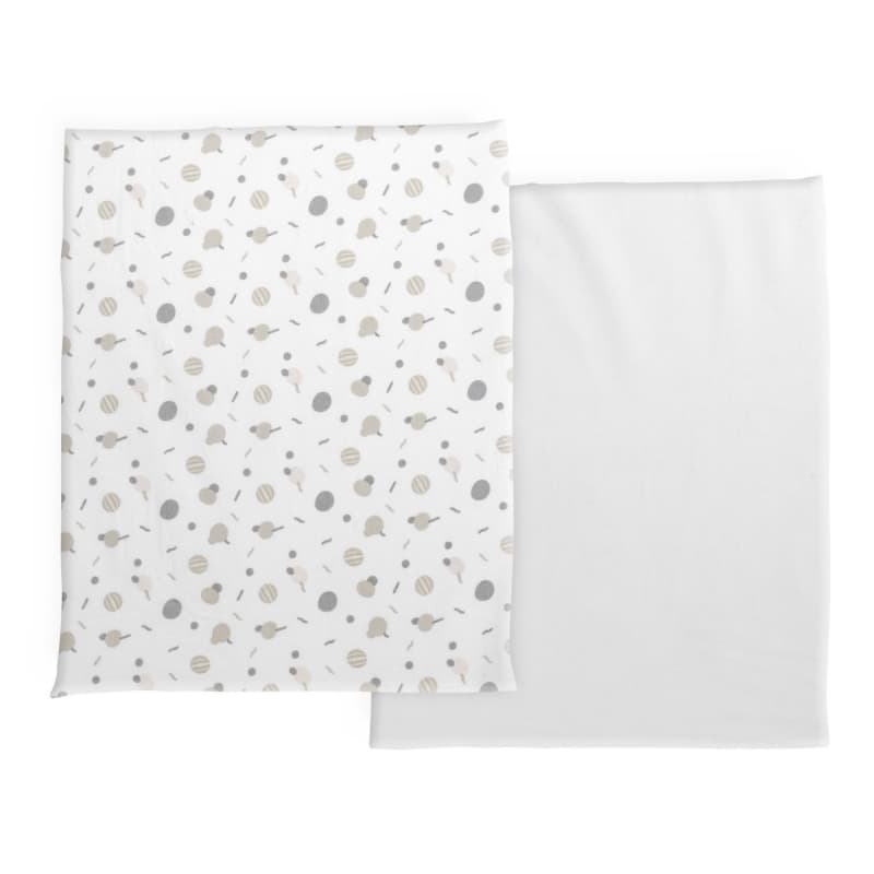 Set Draps Housse Coton Forever, confetti chicco 25/06 — vue 1 sur 2