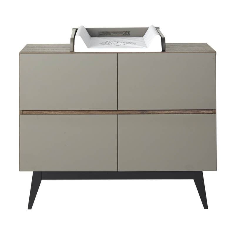 Commode 4 Tiroirs Trendy Royal Oak, trendy quax noyer 110x52x90h — vue 1 sur 4