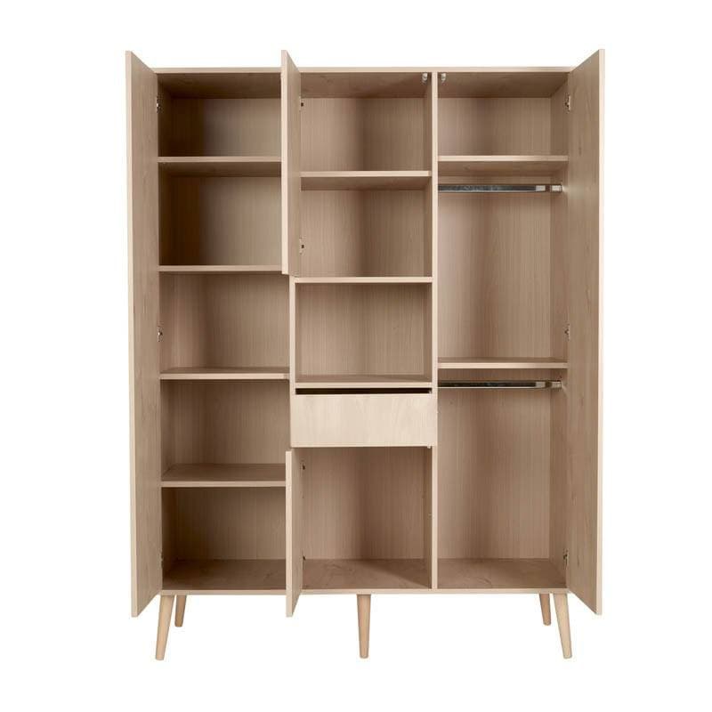 Armoire 4 Portes Cocoon Natural Oak, cocoon quax chêne naturel 143x58x196h — vue 1 sur 2