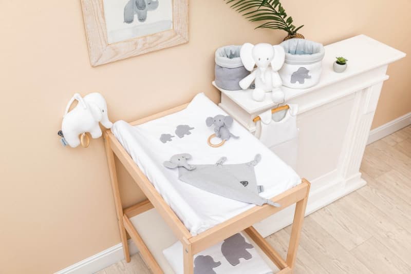 Housse Matelas a Langer 50x70 Cm Tembo, tembo nattou blanc 50x70cm per — vue 1 sur 2