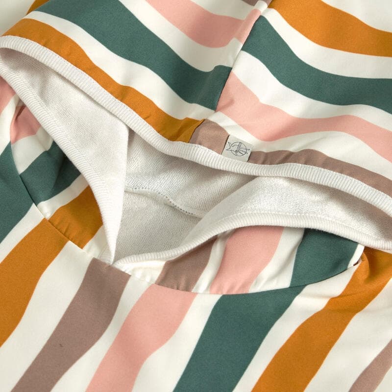 Poncho de Plage Vagues, splash & fun lässig pink/nature e-23