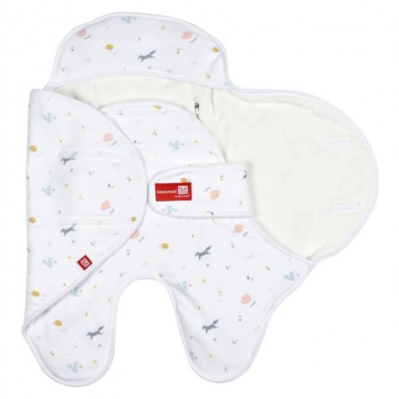 Babynomade Double Polaire - 0-6m -, red catle happy fox / blanc 0-6 mois per — vue 3 sur 5