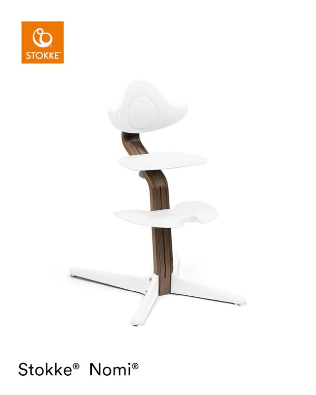 Chaise Haute Nomi Walnut, white stokke 2023