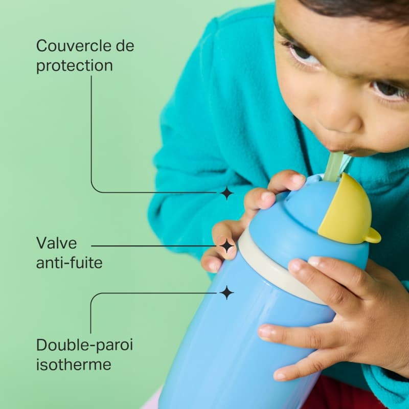 Tasse Active Straw Isotherme, rose tomme tippee 25/01 — vue 4 sur 8