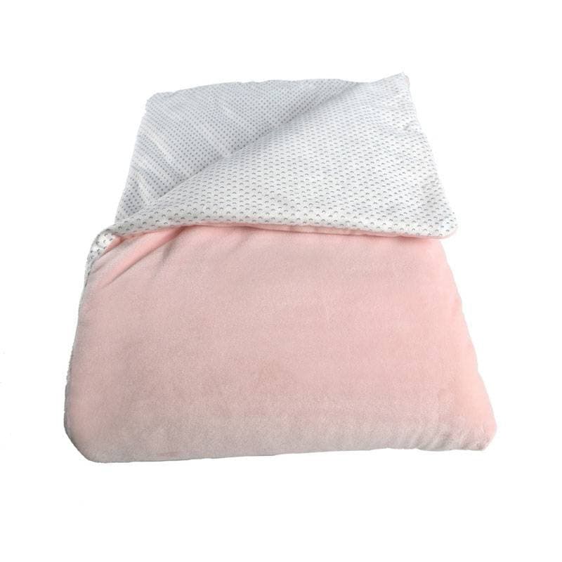 Couverture Rose 100x140cm en Veloudoux® Moris Sacha, rose clair permanent — vue 1 sur 4
