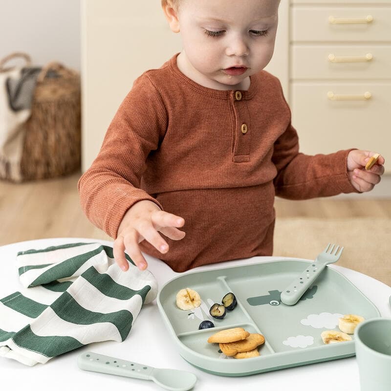 Foodie Assiette Plateau Croco, vert done by deer news june 2023 — vue 3 sur 4