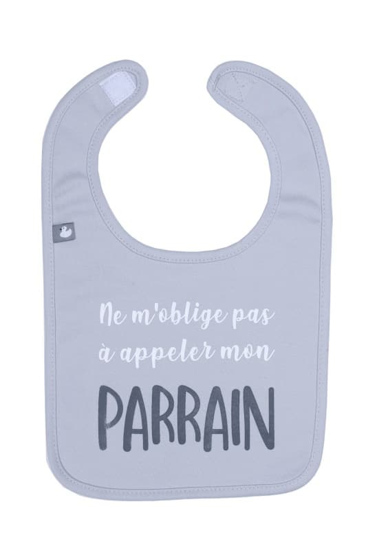 Bavoir Parrain, gris clair 0-18 mois per