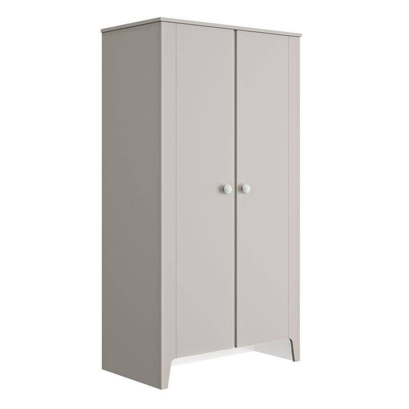 Armoire 2 Portes, gris moon galipette guimauve 43252 — vue 1 sur 2