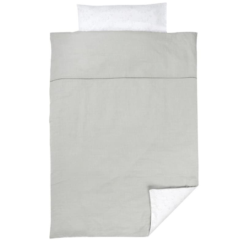Housse de Couette avec Taie 100x140 Pure Gris, pure nattou gris 100x140cm per — vue 1 sur 5