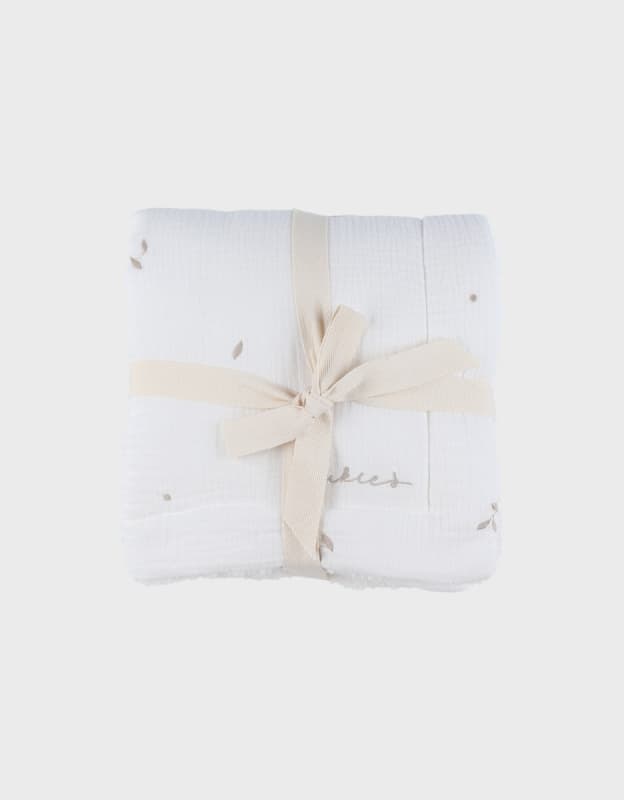 Couverture Gaze de Coton Bio Brodee & Sherpa, 75x100cm fluffy, orso & lily noukie's — vue 1 sur 6