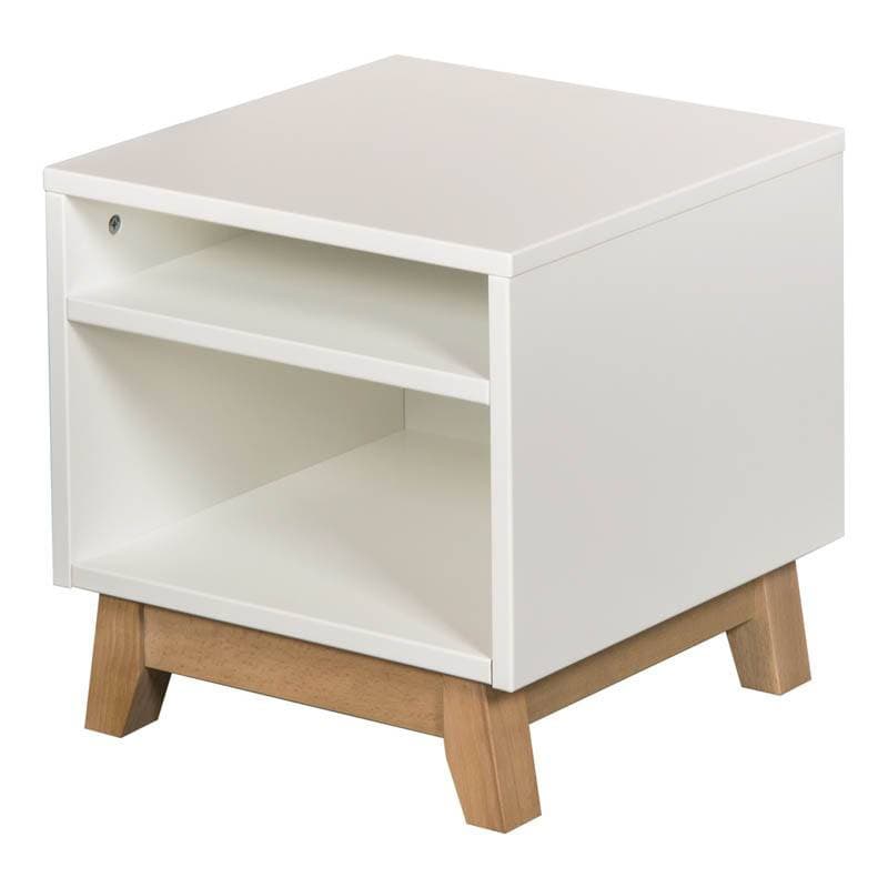 Table de Nuit Trendy Blanc, trendy quax blanc 42x42x42h — vue 3 sur 4