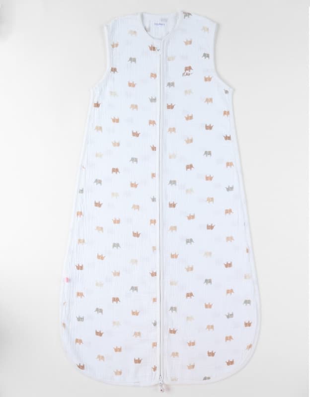 Gigoteuse Mousseline Elephants, 100cm mix match noukie 's permanent — vue 1 sur 4