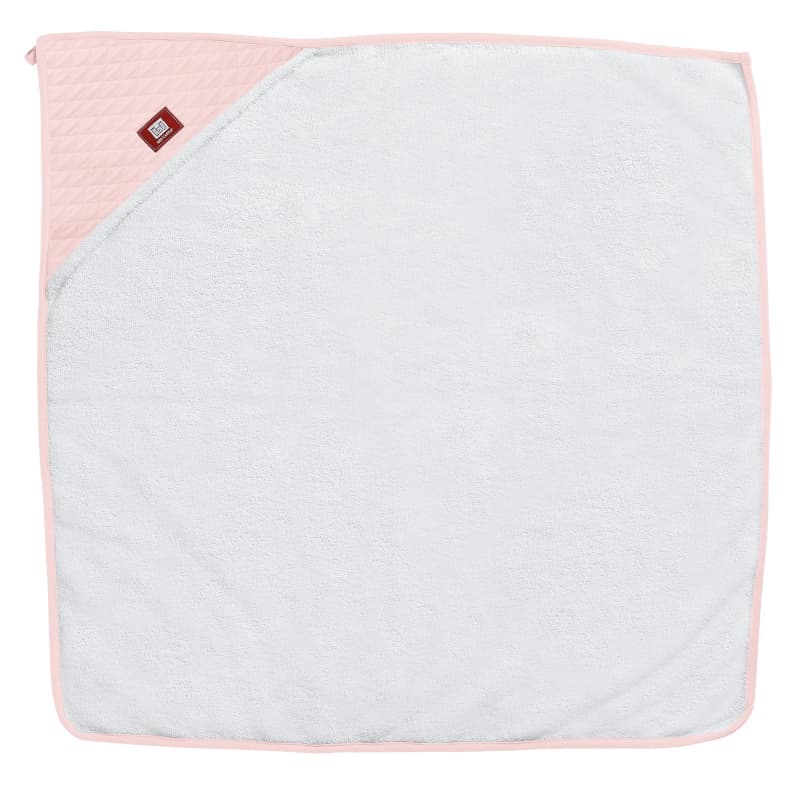 Sortie de Bain 1mx1m Fdc White Powder Pink, blanc/rose dragee per
