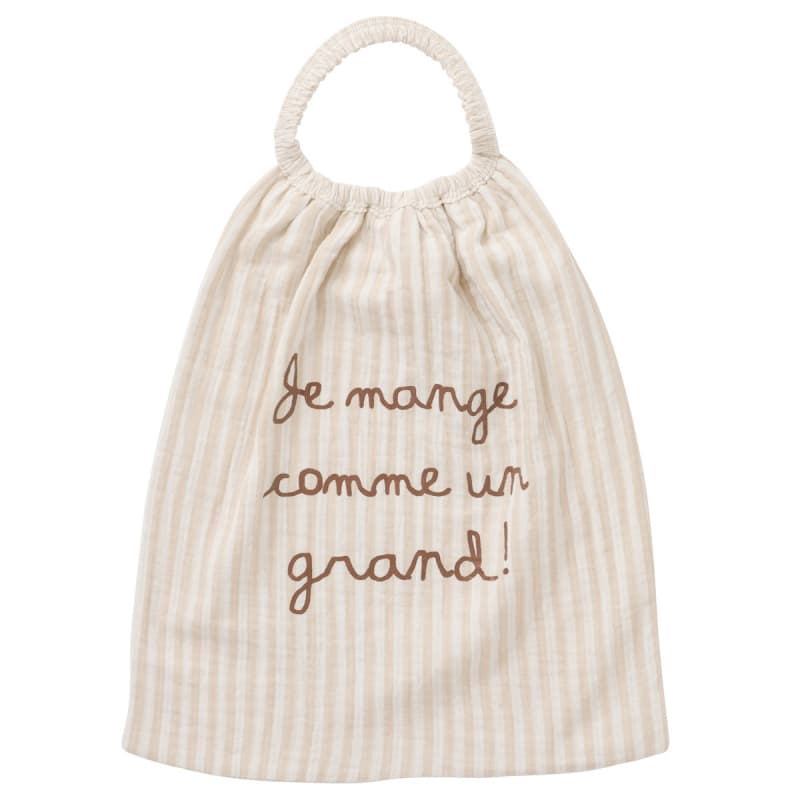 Serviette Elastiquee en Gaze, ecru galet comme un grand bb&co
