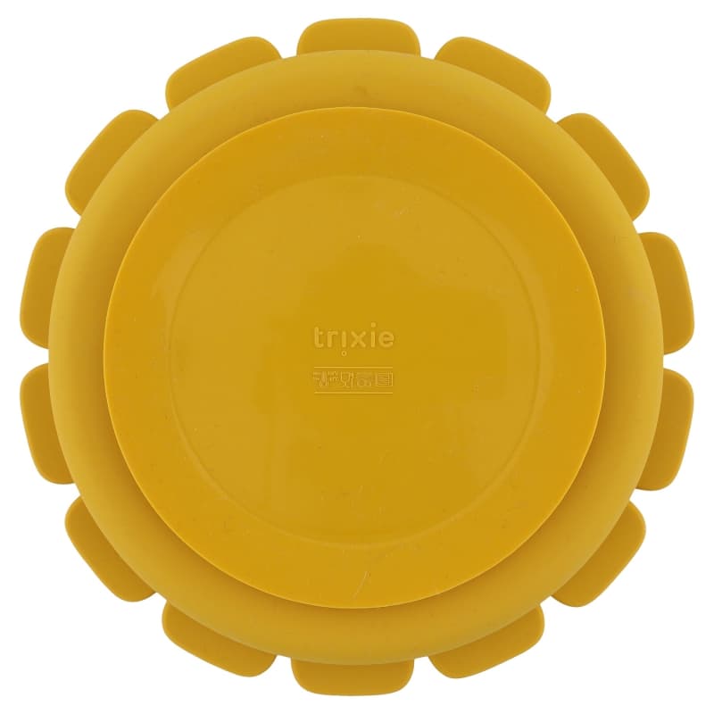 Assiette avec Ventouse en Silicone et Compartiments, mr. lion trixie jaune p-24 — vue 2 sur 3