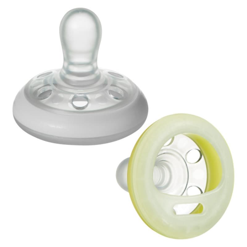 Sucette Ctn - Forme Naturelle Nuit X2 0-6 Mois, tommee tippee multicolore — vue 1 sur 2