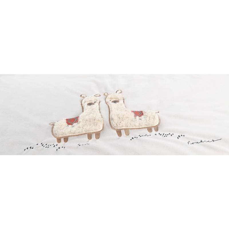 Couverture 75x100cm en Veloudoux® Moris Sacha, ecru permanent — vue 1 sur 5