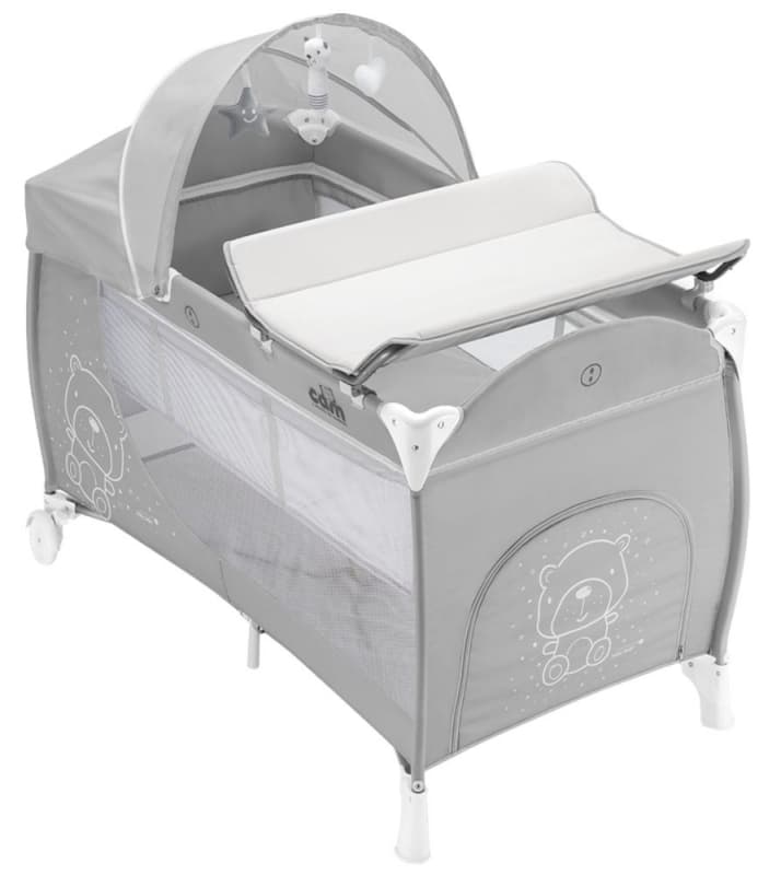 Lit Pliant Daily Plus, 2022 teddy gris l 128,5 x l 73 x h 117 cm