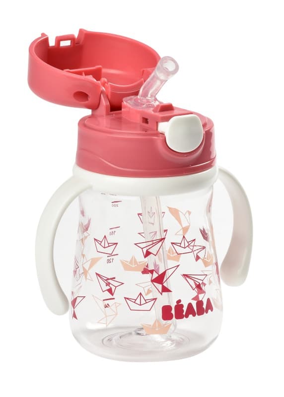 Tasse Paille 350 Ml - Dark Pink, repas beaba dark blue 350 ml — vue 2 sur 3