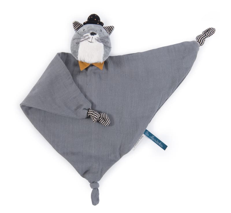 Doudou Lange Chat Gris Clair Fernand les Moustaches, les moustaches 2021 — vue 2 sur 2