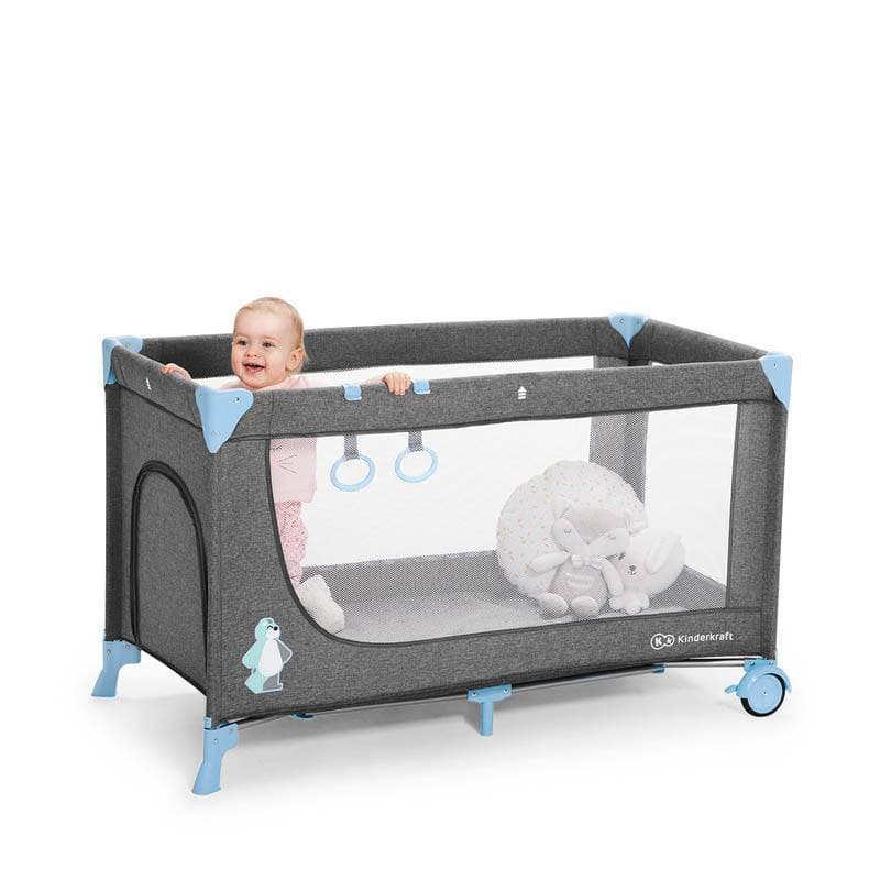 Lit Parapluie Joy Bleu avec Accessoires, kinderkraft bleu — vue 2 sur 4