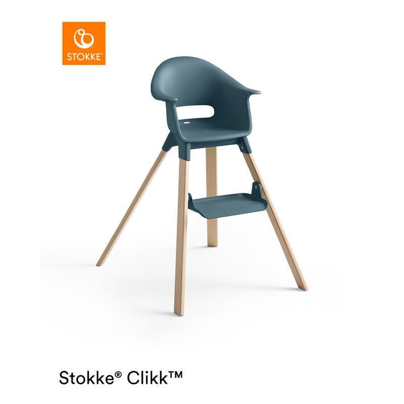 Chaise Haute Clikk, fjord blue stokke 2023 — vue 1 sur 5