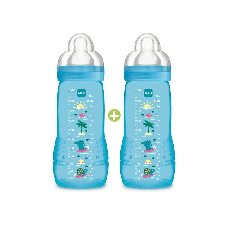 Mam Biberon Easy Active 2eme Age Colore - 330ml, turquoise