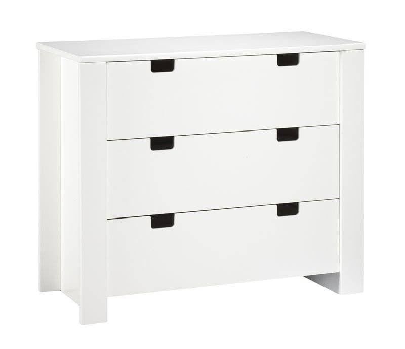 Commode 3 Tiroirs Cityblanc, cityblanc sauthon easy blanc l 112 x h 94 x p 52 p