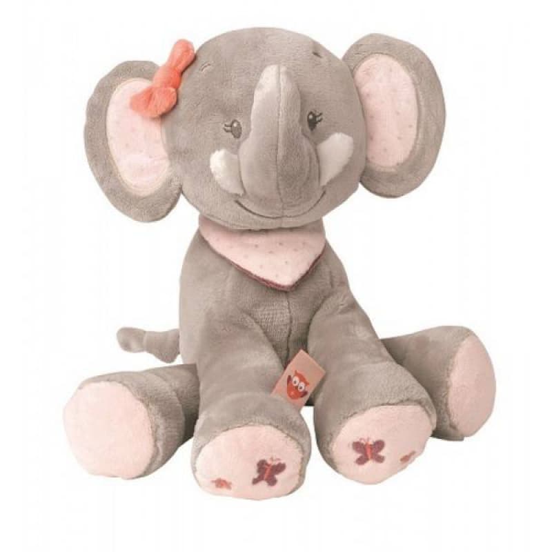 Adele l'Elephant 28 Cm, adel&valentine nattou rose h-19