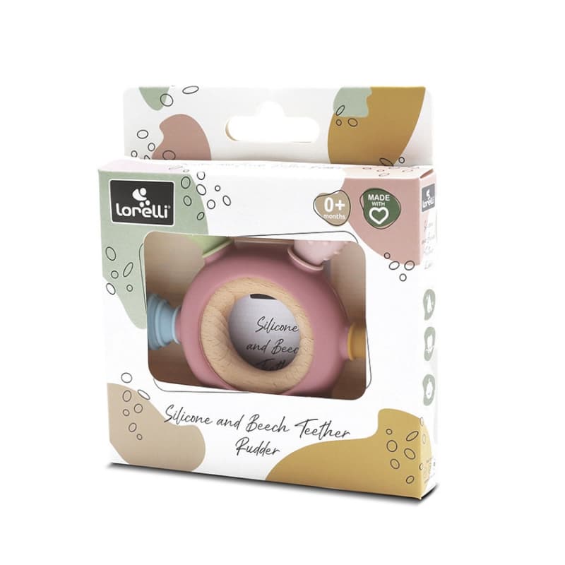 Anneau de Dentition Gouvernail + Hetre, rose lorelli 25/03 — vue 3 sur 3