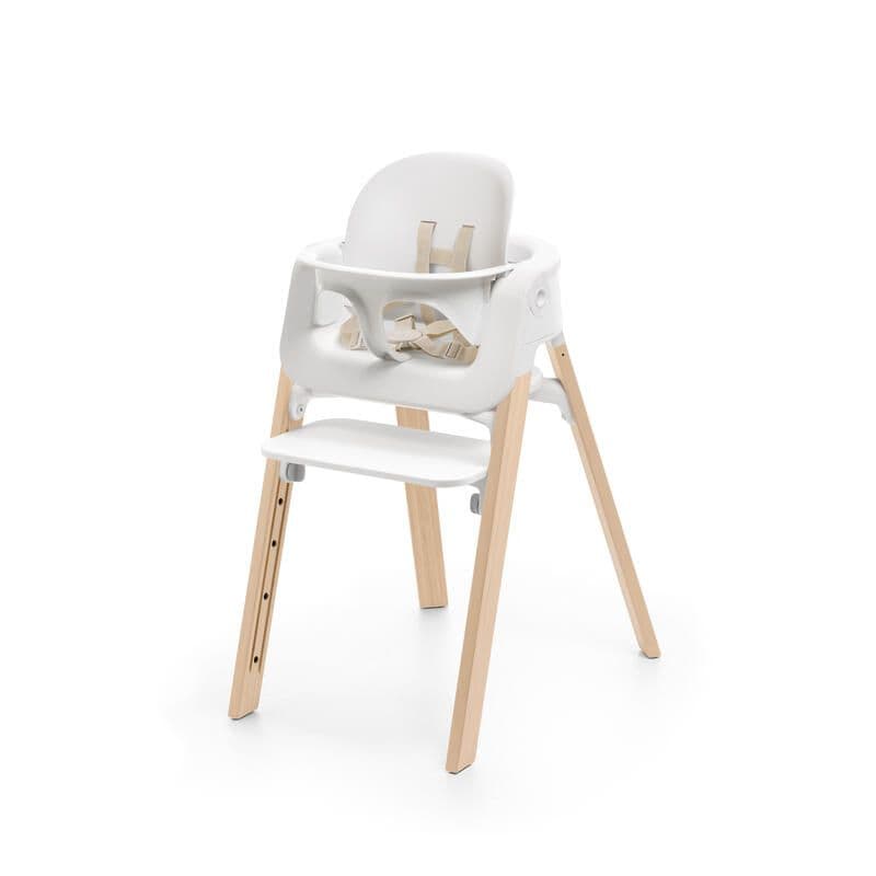 Chaise Haute Steps + Baby Set + Plateau + Harnais, blanc stokke 26/01 — vue 2 sur 2
