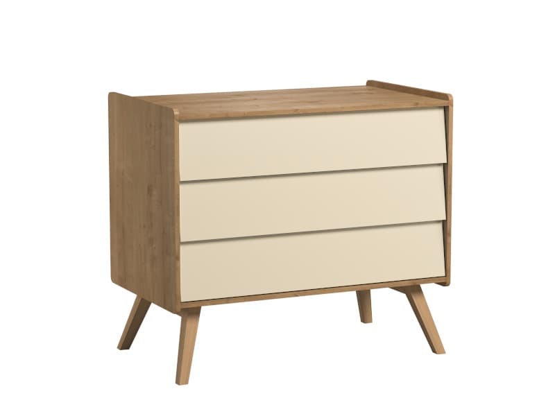 Commode Vintage Bois/jaune, vintage 58,5x100x90