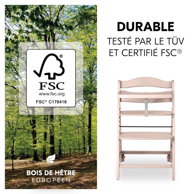 Beta+, chaise haute hauck whitewashed a-23 — vue 4 sur 5