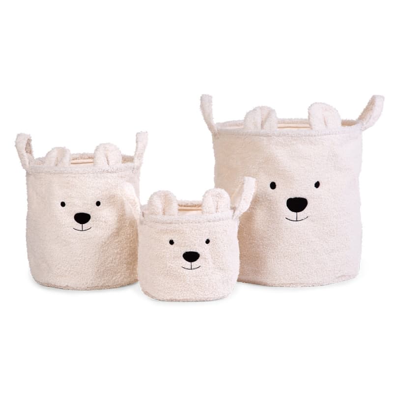 Pannier Teddy 30x30x30, decoration - paniers écru — vue 3 sur 3