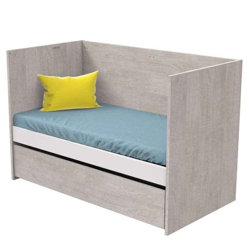 Lit Evolutif 140x70 en 90x190 Nova Gris Loft Evolutif en 90x190 et 140x190 Nova, sauthon — vue 5 sur 5
