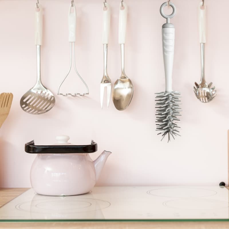 Goupillon + Brosse Tetine, gris babycalin — vue 3 sur 3