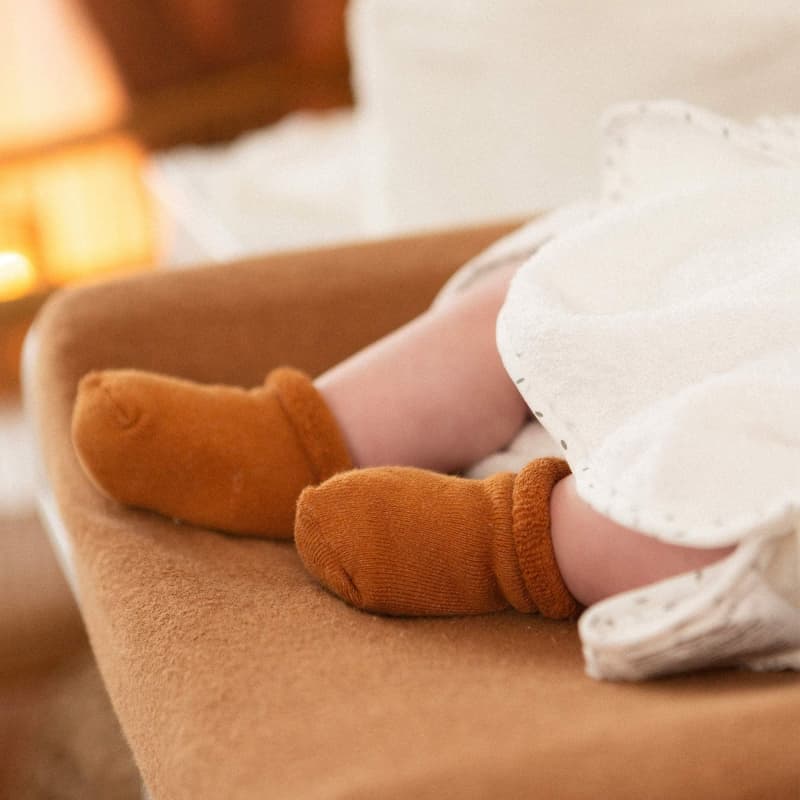 Paires de Chaussettes X3, terracotta/ecru/camel 0-6m trois kilos sept trois kilos sept — vue 5 sur 5