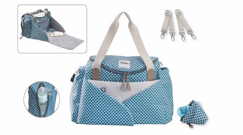 Sac a Langer Sydney Ii Play Print Bleu, beaba — vue 4 sur 4