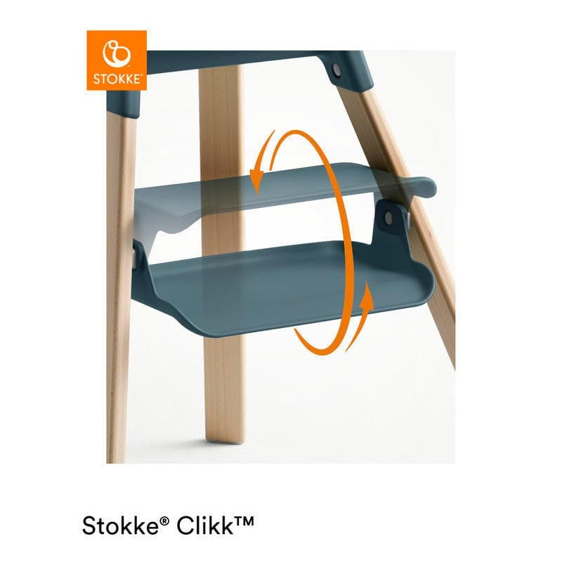 Chaise Haute Clikk, fjord blue stokke 2023 — vue 4 sur 5