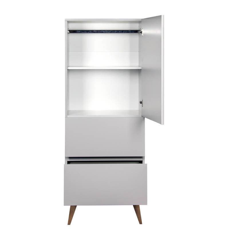 Armoire 1 Porte Trendy Griffin Grey, trendy quax gris 66x52x170h — vue 3 sur 4