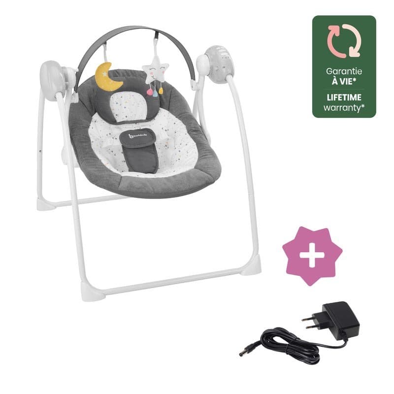 Bundle Bancelle Confort Moonlight + Adaptateur, babymoov france gris — vue 1 sur 5