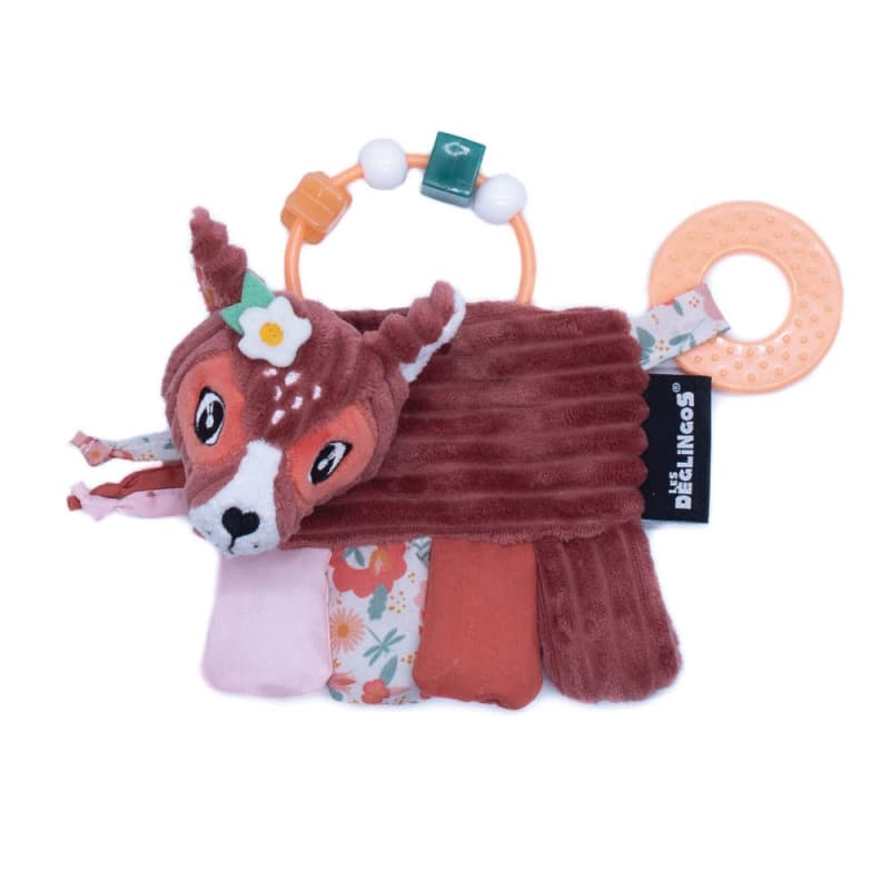 Hochet d'Activites Melimelos la Biche, melimelos les deglingos terracotta 24x9x17 — vue 1 sur 2