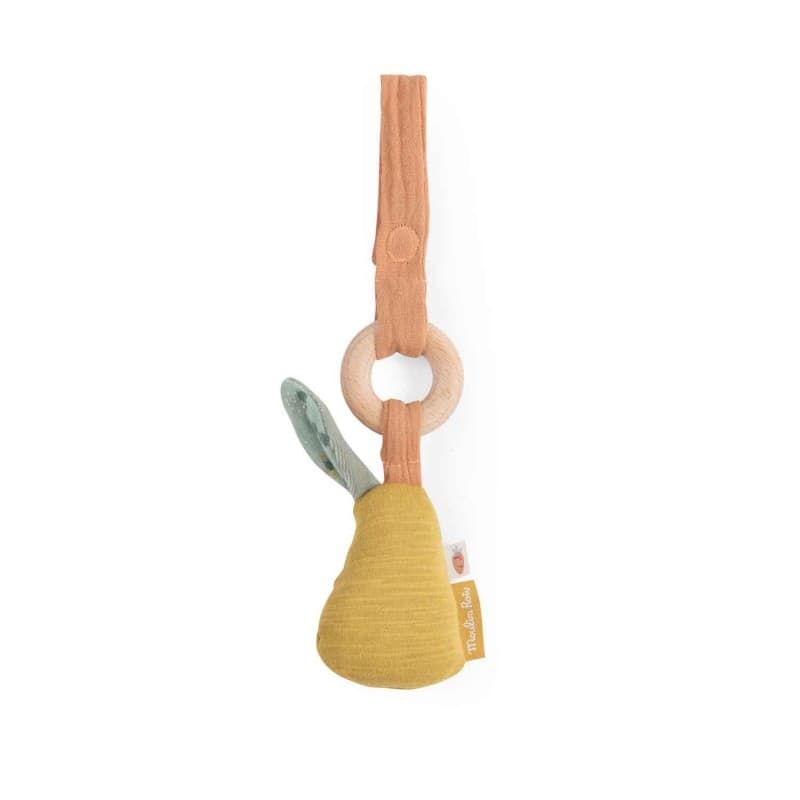Hochet Anneau Bois Poire, trois petits lapins multicolore 0x0x30xcm p-e-a-h