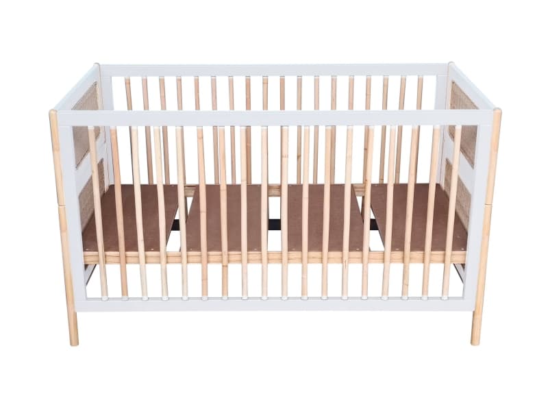 Oceania Lit/bed Cannes de Rotin 70 X 140 H86 Neige — vue 3 sur 5
