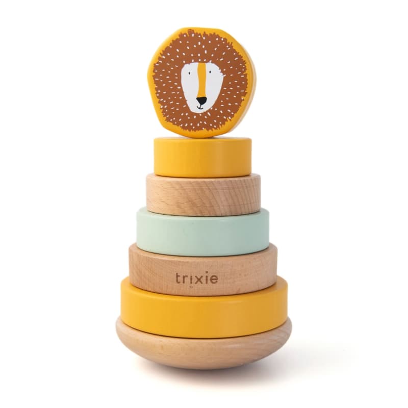 Tour a Empiler en Bois - Mr. Lion, jaune mr. lion trixie — vue 1 sur 2
