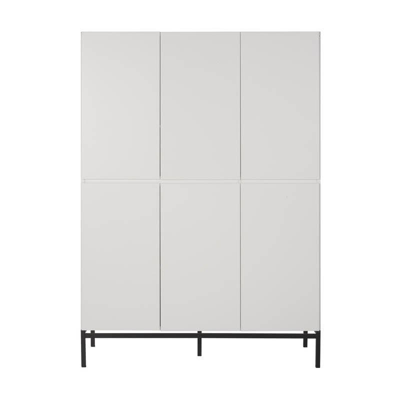 Armoire 6 Portes Havana Blanc, havana quax blanc 140x57x197h — vue 1 sur 2