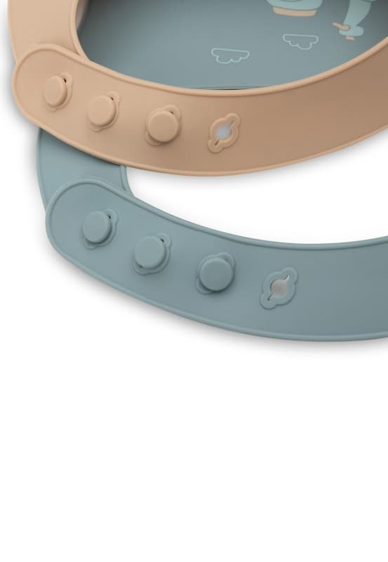 Bavoir Silicone X2, multicolor on the go jollein e-25 — vue 1 sur 2
